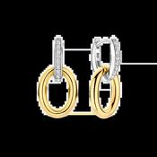 Ti Sento Classic Soft Oval Zirconia Hoops 78015ZY image