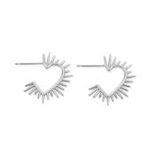 Chlobo Heart Ray Hoop Earrings SEH3598 image
