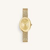 Rosefield Ovale Gold Plated Mesh Watch OVGGMG OV23