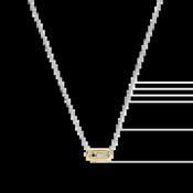 Ti Sento Open Chain Necklace with Round Zirconia 3414ZY