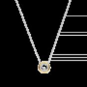 Ti Sento Zirconia Double Circle Necklace 34148ZY