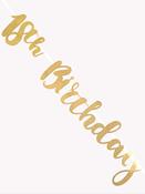 18th Birthday Gold Letter Script Bunting image