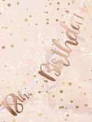 18th Birthday Rose Gold Script Bunting image