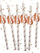 18th Birthday Rose Gold Straws image