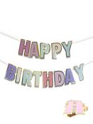 3D Effect Coloured Decorative Happy Birthday Bunting