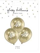 40th Birthday Gold glossy balloons image
