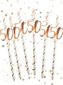 50th Birthday Rose Gold Straws image