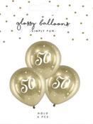 50th Gold Glossy Balloons image