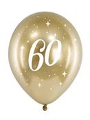 60th Birthday Gold Glossy Balloons