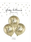 90 Gold Glossy Balloon image
