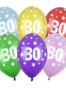Balloons 30cm, 30th Birthday, Metallic Mix image
