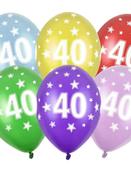 Balloons 30cm, 40th Birthday, Metallic Mix image