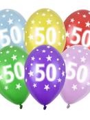Balloons 30cm, 50th Birthday, Metallic Mix image