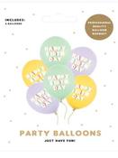 Balloons 30 cm, Happy Birthday, mix image