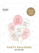 Balloons 30 cm, Welcome Baby, pink mix image