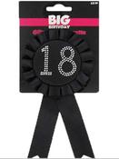 Black 18th Birthday Bling Badge