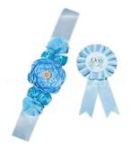 Blue Baby Bump Belt &amp; Rosette Set
