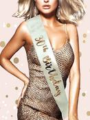 Cream &amp; Gold 30th Birthday Sash