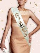 Cream &amp; Gold 60th Birthday Sash image