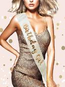 Cream &amp; Gold Birthday Girl Sash