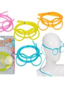 Drinking tube, glasses,