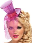 Fever Mini Top Hat  Hot Pink