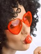 Glasses Hearts, red