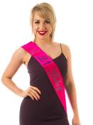 Hot Pink Satin And Diamante 21st Birthday Sash