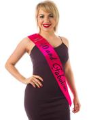 Hot Pink Satin And Diamante 40th Birthday Sash