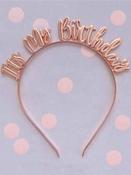 Its My Birthday Rose Gold Headband