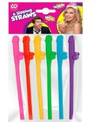 Multi Coloured Willy Straws image