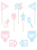 Photo props Gender reveal party, mix