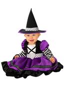 Purple And Black Kids Witch Costume image