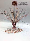 Rose Gold Personalised Birthday Table Centre