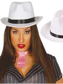 White GangsterHat, high quality