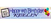 Personalised Blue Birthday Banner with Photo image