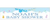 Personalised Baby Boy- Baby Shower/Birthday/Gender Reveal Banner image