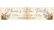 Vintage Floral Design Personalised Hen Party Banner