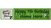 Personalised Fun Soccer theme Birthday Banner