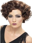 20's flirty flapper wig brown