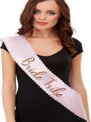 Bride Tribe Sash, Pink And Rose Gold