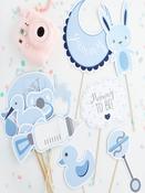 CARD BLUE PHOTO BOOTH PROPS