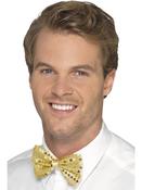 Sequin Bow Tie, Gold