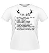 personalised 'DARE LIST' Stag Party T-shirt image