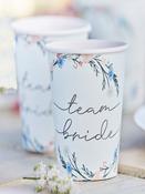 BOHO ECO FLORAL TEAM BRIDE HEN PARTY CUPS (8)