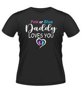 Baby shower 'Pink or Blue' Design Family Range Male Tshirts image