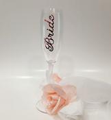 Personalised Bride Champagne Glass image