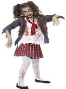 Childrens Zombie School Girl KIDS Costume