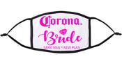 Corona Bride  Re-Usable Face Mask Pink text