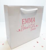 Luxury Personalised Calligraphy style Flower girl Bag